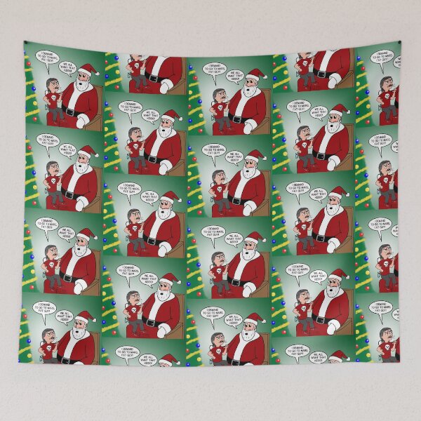 Item preview, Santa with Rowdy Kid designed and sold by Out to Lunch Cartoons and More.