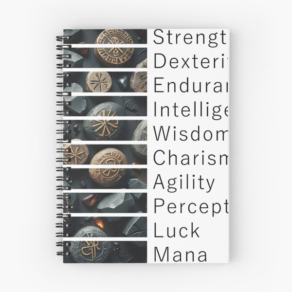 Item preview, Level Up Your Character – RPG Stats and Rune Power designed and sold by NudnaGrafika.