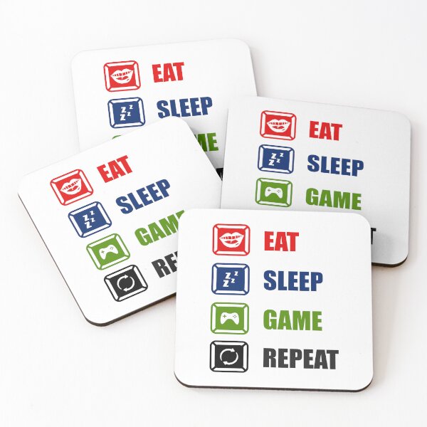 Item preview, Eat Sleep Game Repeat - Life of a Gamer designed and sold by CleanDecor.