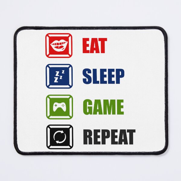 Item preview, Eat Sleep Game Repeat - Life of a Gamer designed and sold by CleanDecor.