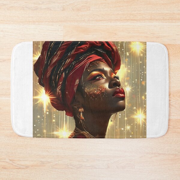 Item preview, Beautiful African Queen dressed in Burgundy, Black and Gold designed and sold by Infinitegoods1.