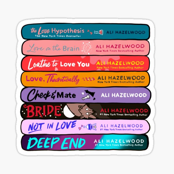 Item preview, Ali Hazelwood Book Stack – Illustrated Book Spines for Romance Readers designed and sold by molliehendrick.