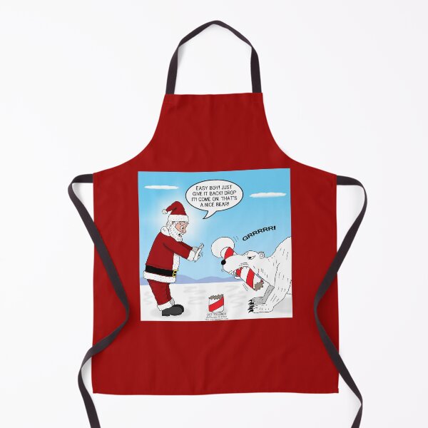Item preview, Santa Negotiates with a Polar Bear designed and sold by Out to Lunch Cartoons and More.