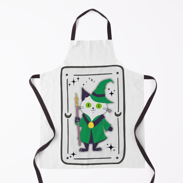 Item preview, The Feline Wizard: A Tarot Card of Magic and Mystery. Magical Wizard Cat in Green Robe. designed and sold by MarCreativArt.