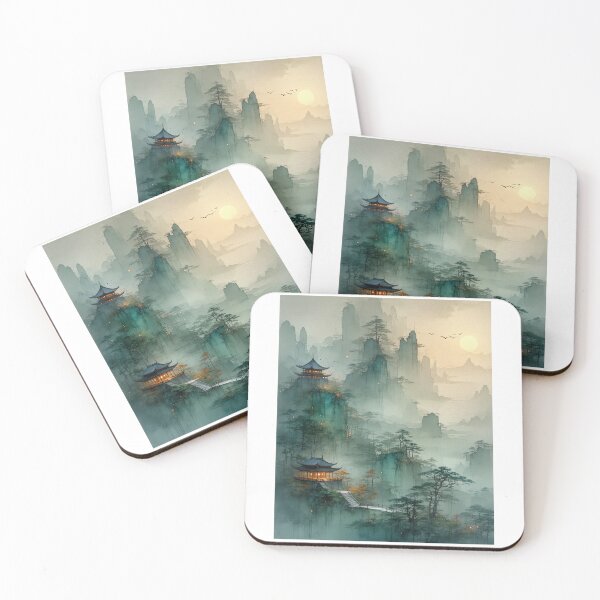 Item preview, Pagoda Dawn Over City Skies designed and sold by PanoramaPrints.