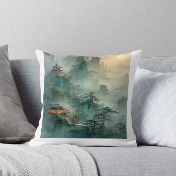 Item preview, Pagoda Dawn Over City Skies designed and sold by PanoramaPrints.