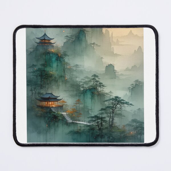 Item preview, Pagoda Dawn Over City Skies designed and sold by PanoramaPrints.
