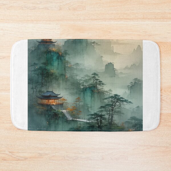 Item preview, Pagoda Dawn Over City Skies designed and sold by PanoramaPrints.