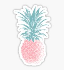 Pink Pineapple Art Sticker