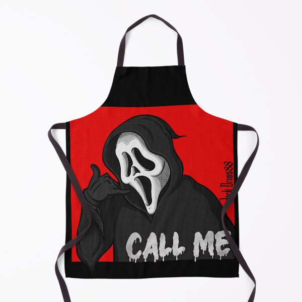 Item preview, Ghostface call me scream Halloween ghost-face red designed and sold by JackDraws88.