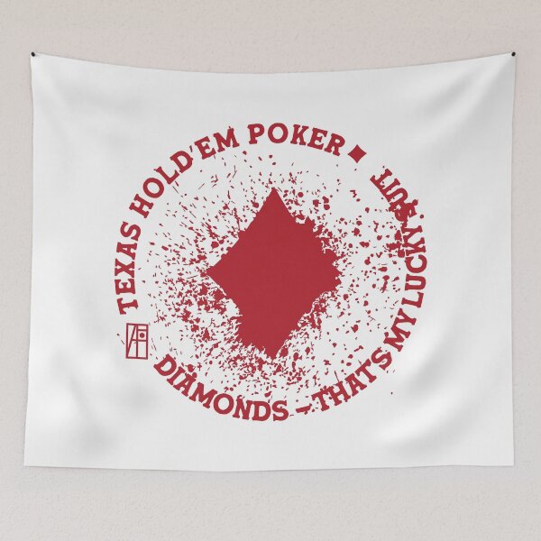 Item preview, GAME - POKER - TEXAS HOLDEM - Diamonds - That's my lucky suit - 4 designed and sold by ArtProjectShop.