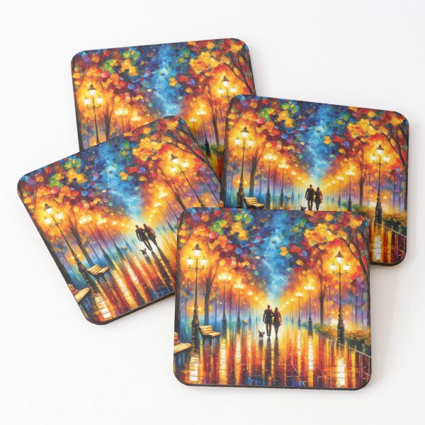 Item preview, Romantic Evening Stroll in Vibrant Lights designed and sold by Suzana Djordjevic.
