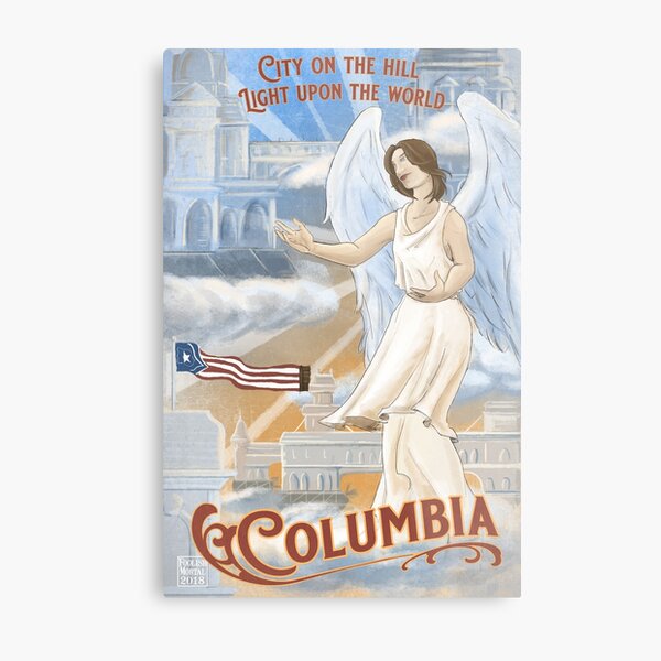 Columbia - City on the Hill, Light Upon the World Metal Print