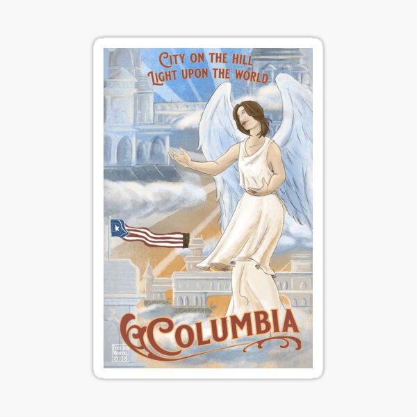 Columbia - City on the Hill, Light Upon the World Sticker