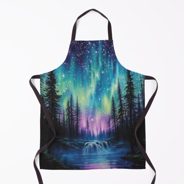 Item preview, Mystical Aurora Over Forest Waterfall designed and sold by Suzana Djordjevic.