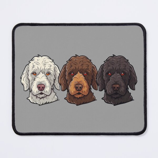 Item preview, Labradoodle Art White, Brown, Black Labradoodle Dog Heads designed and sold by meganohm.