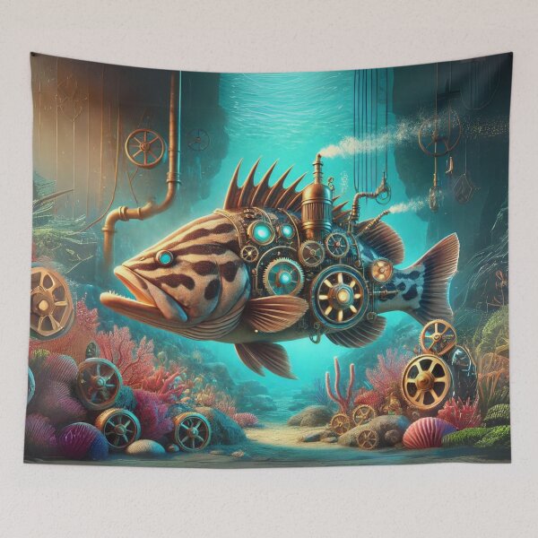 Item preview, Steampunk Grouper designed and sold by Sillytoe.