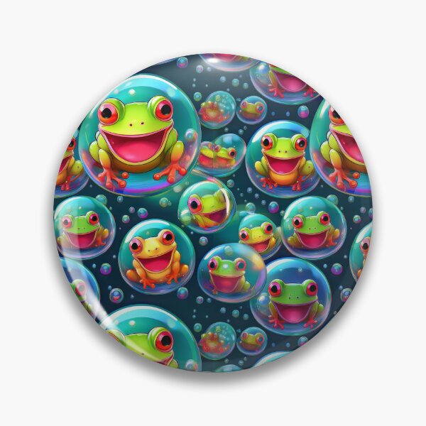 Item preview, Hoppy Holidays: A festive pattern with frogs celebrating holidays, like Christmas and Easter, inside bubbles. designed and sold by Camel & Quirk.