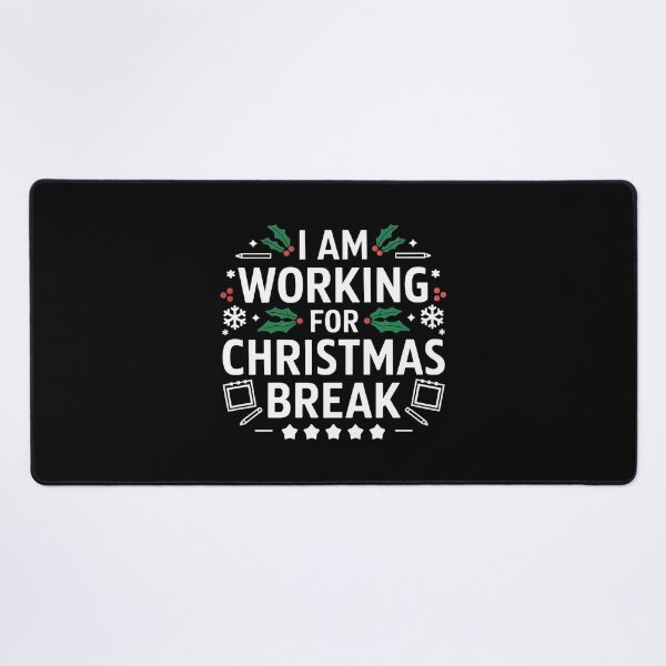 Item preview, I Am Working For Christmas Break 5 Stars – Funny Christmas Saying designed and sold by GRABAPSHOP.