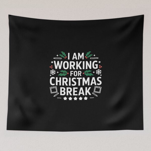 Item preview, I Am Working For Christmas Break 5 Stars – Funny Christmas Saying designed and sold by GRABAPSHOP.
