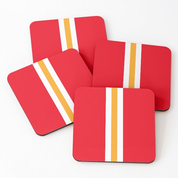 Item preview, Liverpool Retro Red White and Yellow Bar Stripes designed and sold by Sporting Colour.