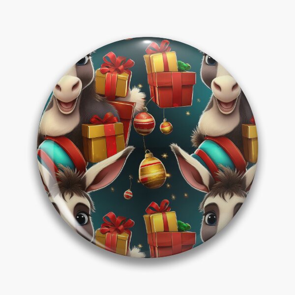 Item preview, Donkey's Christmas Surprise:: A playful pattern featuring donkeys carrying colorful gifts. designed and sold by Grang Art Artistic Designs.
