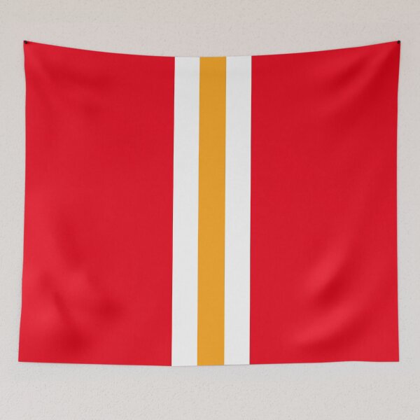 Item preview, Liverpool Retro Red White and Yellow Bar Stripes designed and sold by Sporting Colour.