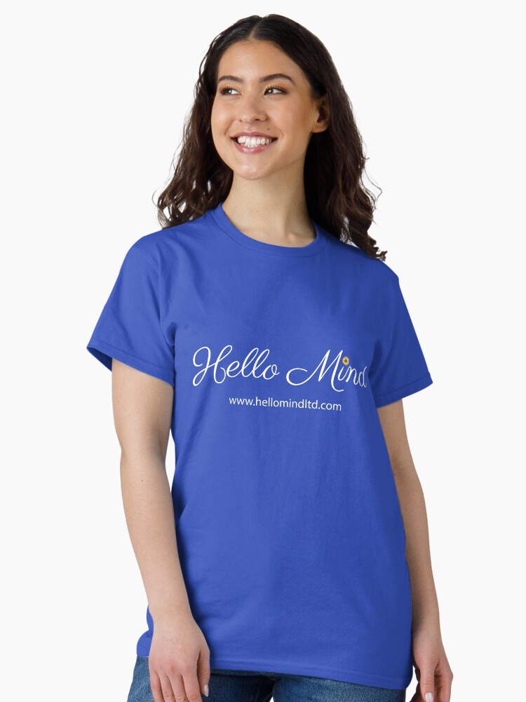 Thumbnail 2 of 7, Classic T-Shirt, Hello Mind - logo (white) - Official Hello Mind Ltd design designed and sold by HelloMind.