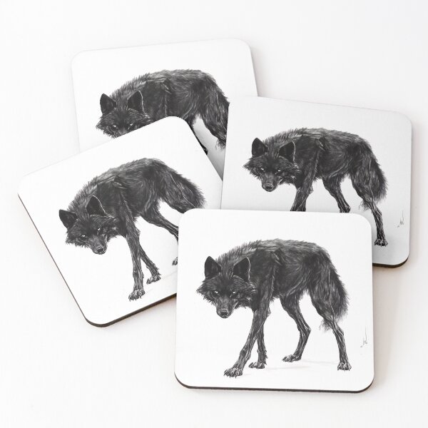 Item preview, Black and white Wolf pencil drawing  designed and sold by Pencil-Art.