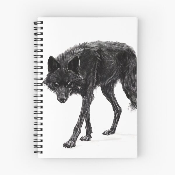 Item preview, Black and white Wolf pencil drawing  designed and sold by Pencil-Art.