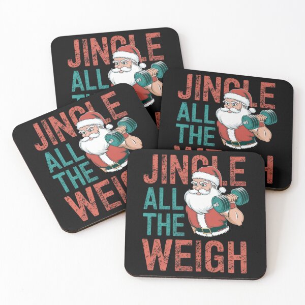 Item preview, Jingle All the Weigh - Fitness Santa Christmas Workout Design designed and sold by Justin Haas.