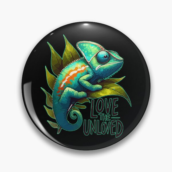 Item preview, Love The Unloved Chameleon Lizard Watercolor designed and sold by TomFrontierArt.
