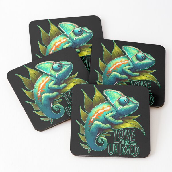 Item preview, Love The Unloved Chameleon Lizard Watercolor designed and sold by TomFrontierArt.