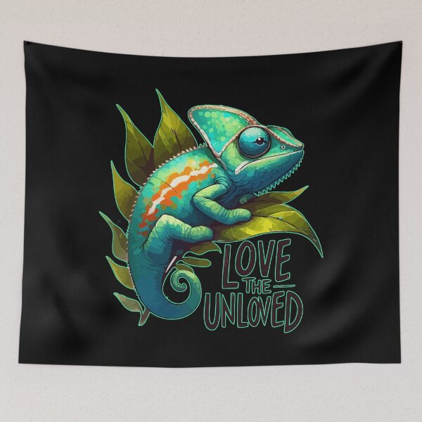 Item preview, Love The Unloved Chameleon Lizard Watercolor designed and sold by TomFrontierArt.