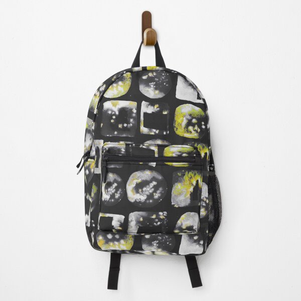 Item preview, handmade geometric ink pattern black yellow designed and sold by Alessandro Remo Mazzoni Remotextiles.