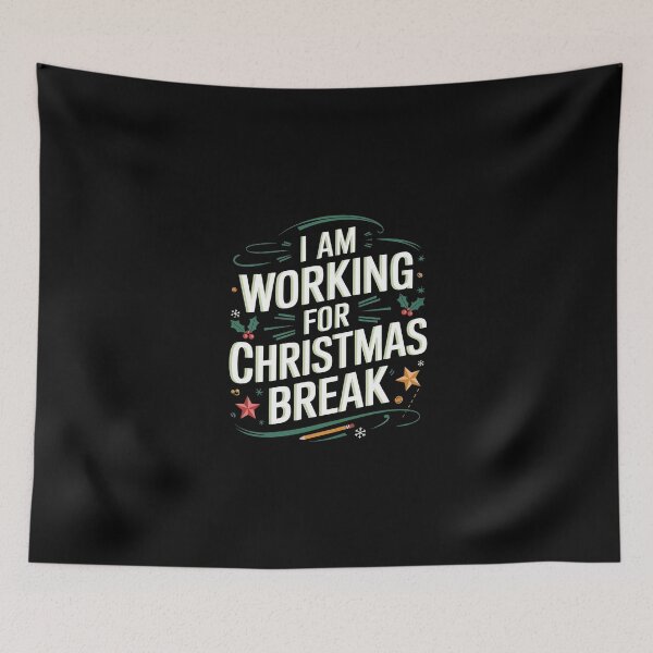 Item preview, I Am Working For Christmas Break 5 Stars – Funny Christmas Saying designed and sold by GRABAPSHOP.