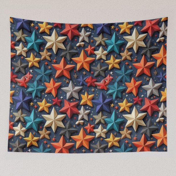 Item preview, Twinkling Twinkle: A cheerful pattern featuring stars of all shapes and sizes, twinkling and shimmering in a night sky. designed and sold by Grang Art Artistic Designs.