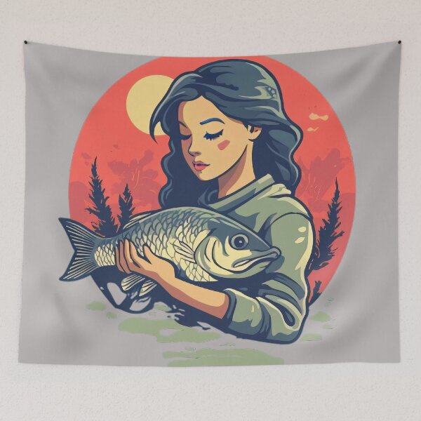 Item preview, Women holding fish  designed and sold by Brendon987.