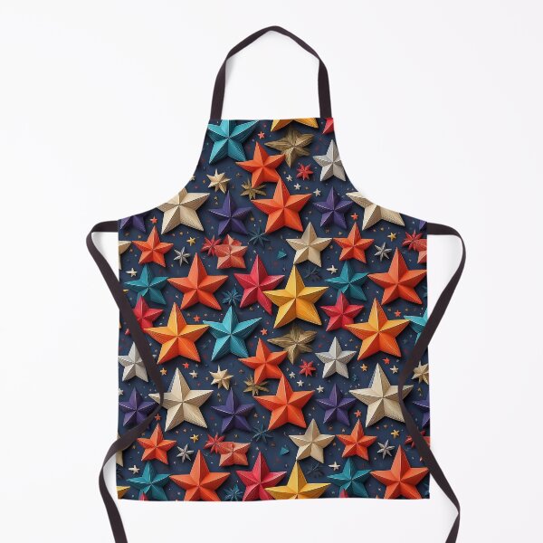 Item preview, Starry Sky: A simple yet beautiful pattern with multi coloured stars scattered across a dark blue background. designed and sold by Grang Art Artistic Designs.