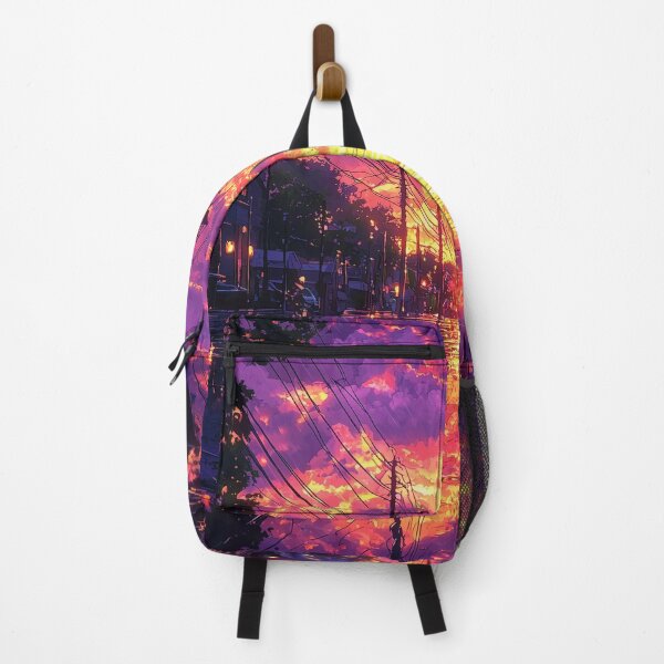 Item preview, Vibrant Dusk Landscape with Glowing City Lights designed and sold by Rebeca Servais.