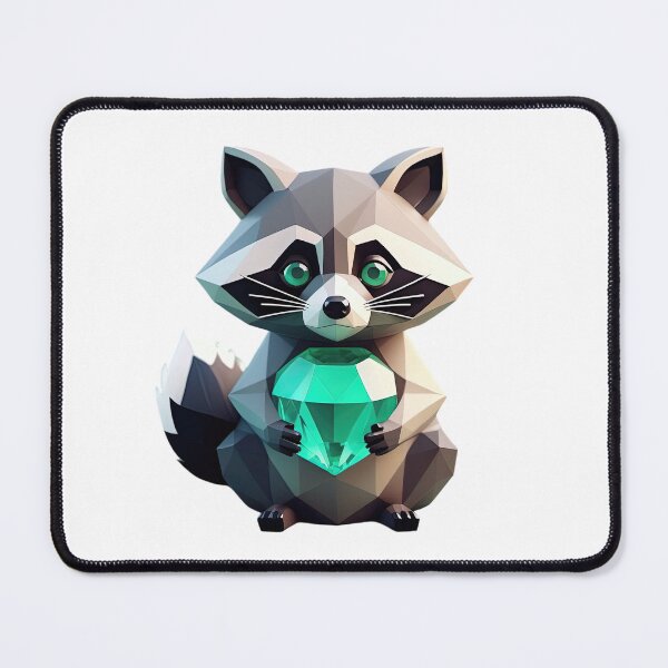 Item preview, Geometric Raccoon with Gem designed and sold by KiEgon.