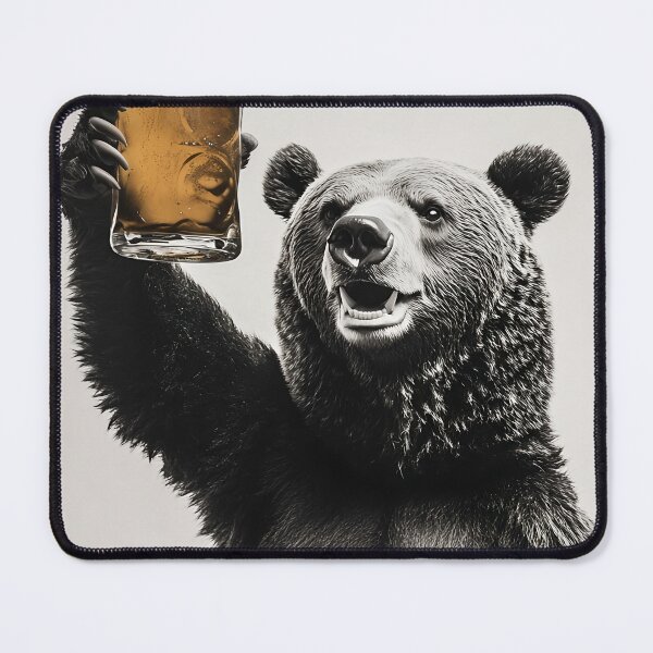 Item preview, Bear Drinking Beer, Funny Drinking Humor Art designed and sold by CheekyAnimalz.