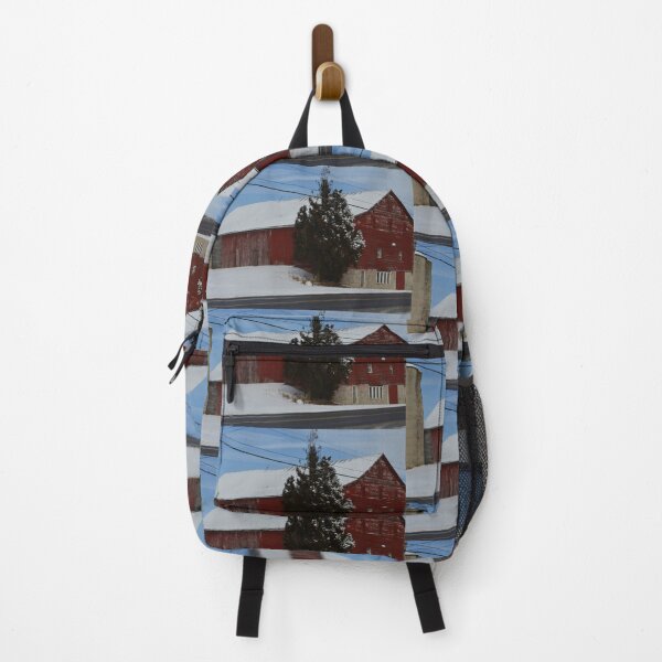 Item preview, Red barn in snow designed and sold by Nicholes  Dream Visions.