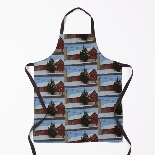 Item preview, Red barn in snow designed and sold by Nicholes Dream Visions.
