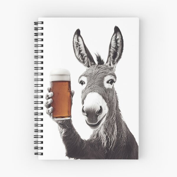 Item preview, Donkey Drinking Beer, Funny Drinking Humor Art designed and sold by CheekyAnimalz.