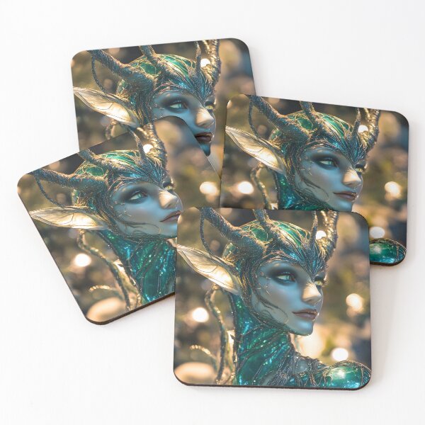 Item preview, Quantum Elf of the Cyber Christmas Realm designed and sold by AI-Only Creations.