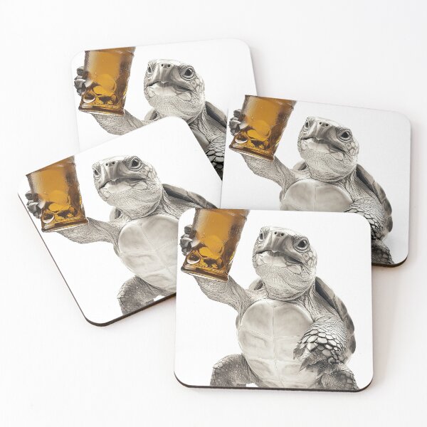 Item preview, Turtle Drinking Beer, Funny Drinking Humor Art designed and sold by CheekyAnimalz.