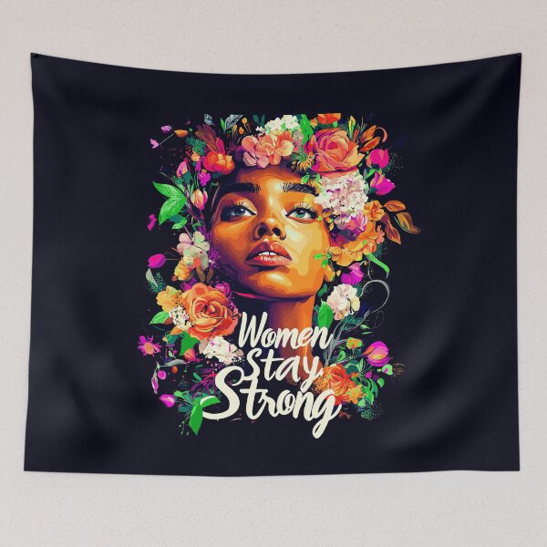 Item preview, Colorful floral Women Stay Strong graphic design designed and sold by Artbyminga.