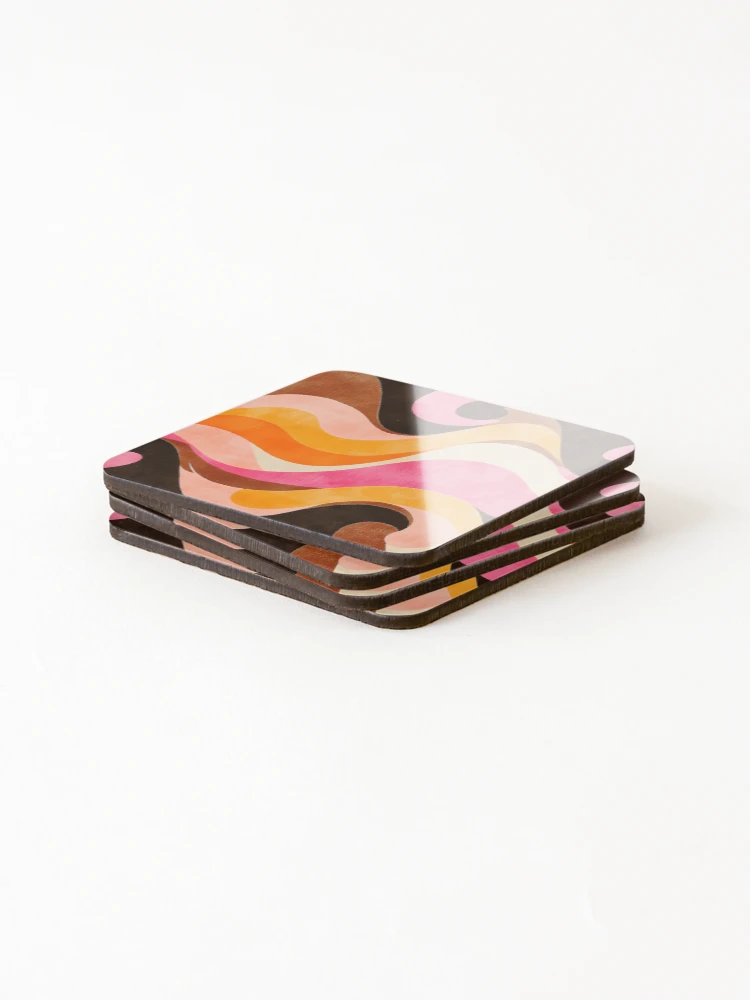 Thumbnail 4 of 5, Coasters (Set of 4), Retro Reverie designed and sold by AutoPopStudio.