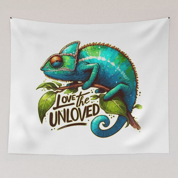 Item preview, Love The Unloved Chameleon Watercolor designed and sold by TomFrontierArt.